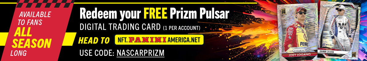 Redeem your FREE Prizm Pulsar | Digital Trading Card | Use Code:  NASCARPRIZM