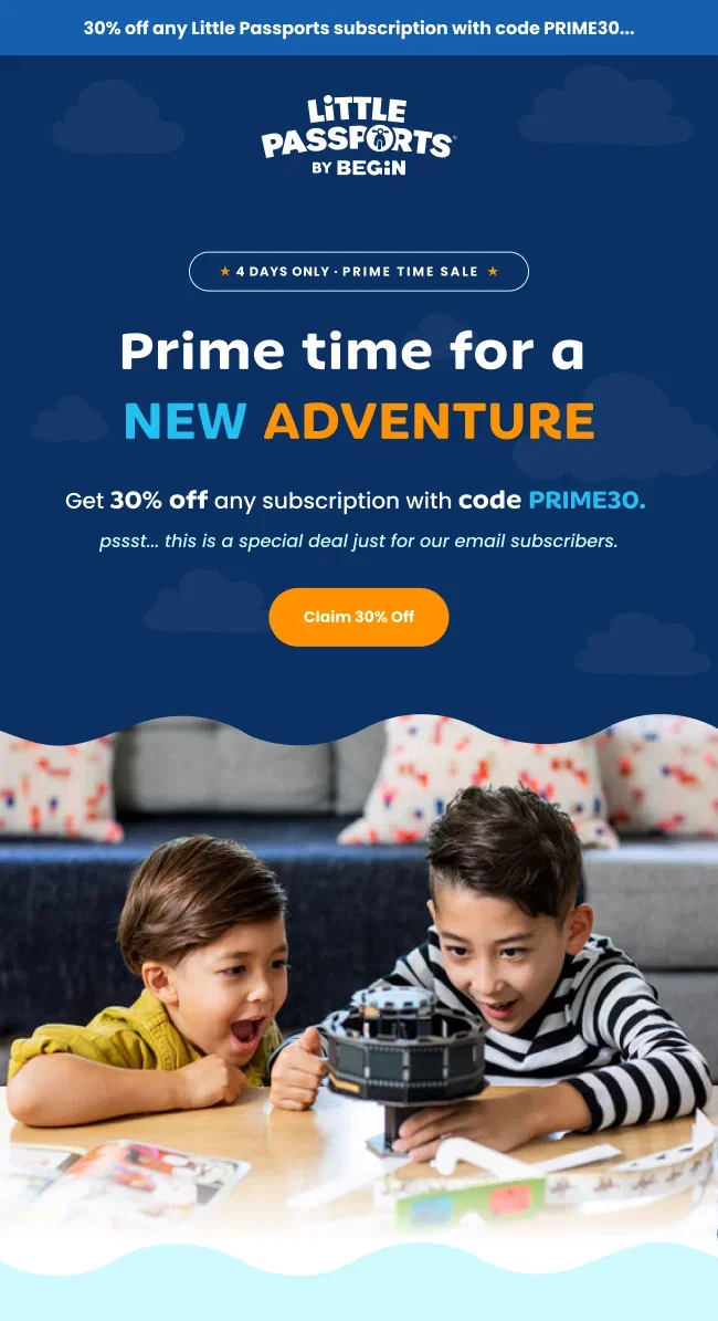 Prime time for a New Adventure 