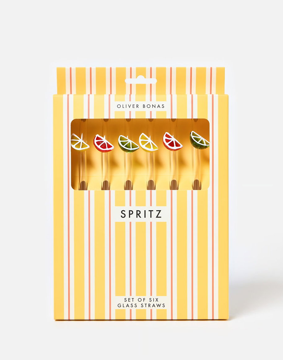 Spritz Glass Straws Set of Six