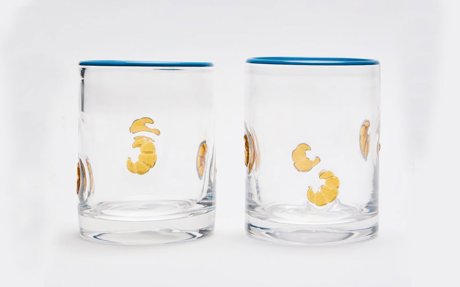 Croissant Glass Tumblers Set of Two