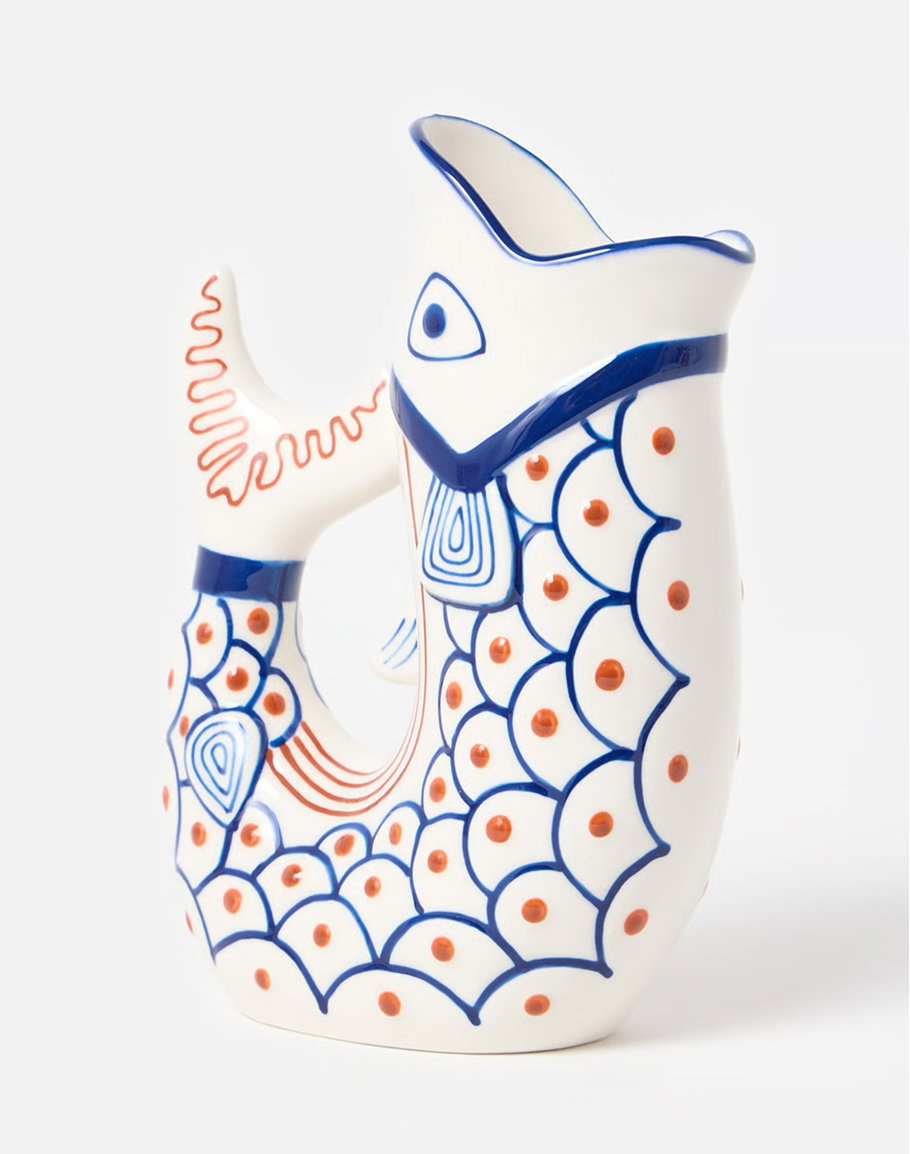 Albert Large Blue Fish Jug