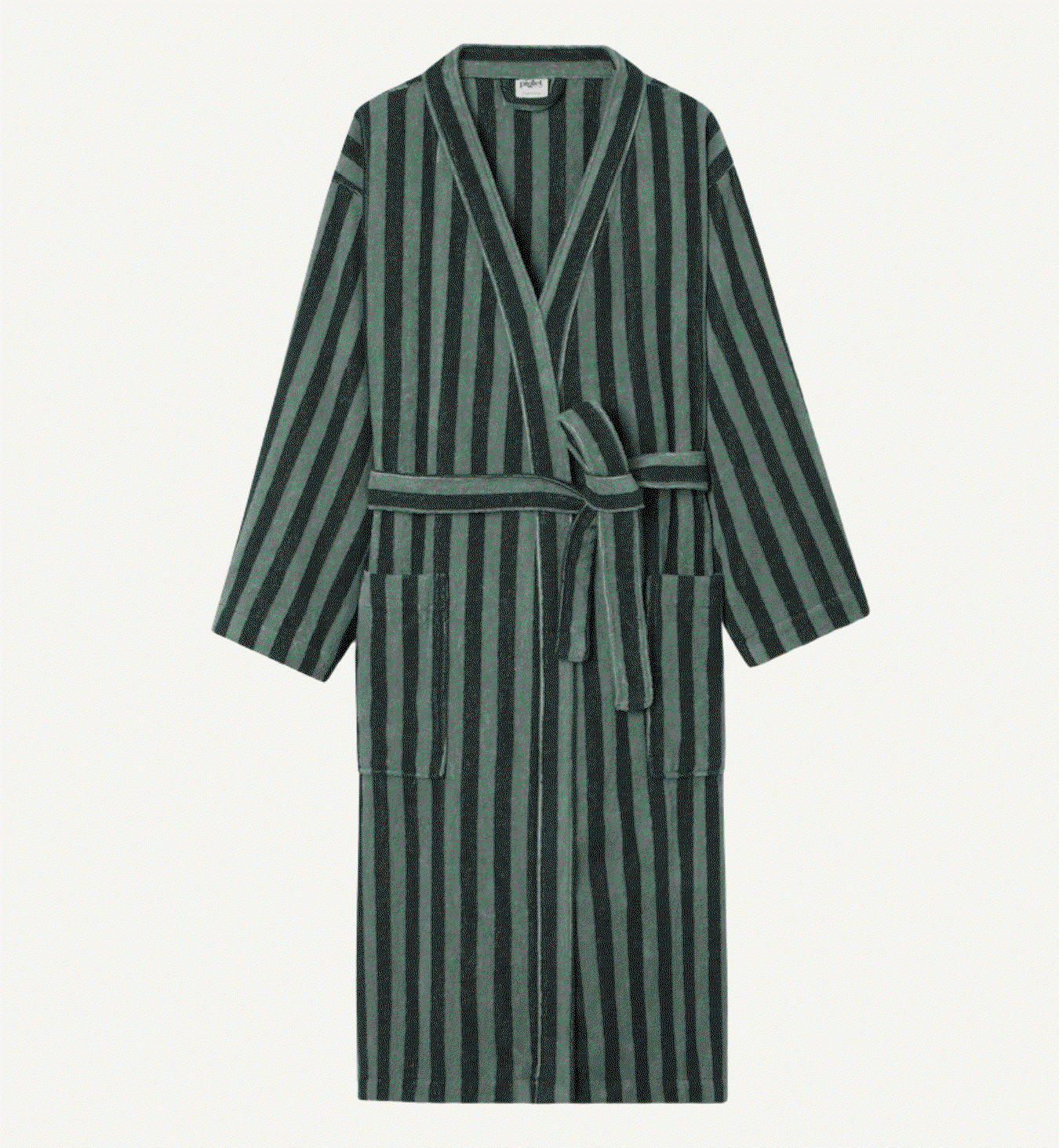 Pine Green Pembroke Stripe Cotton Robe