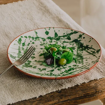 Green Splash Dinner Plate