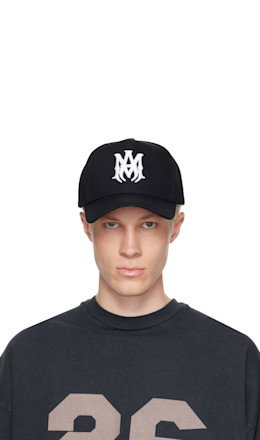 Black 'MA' Full Canvas Cap