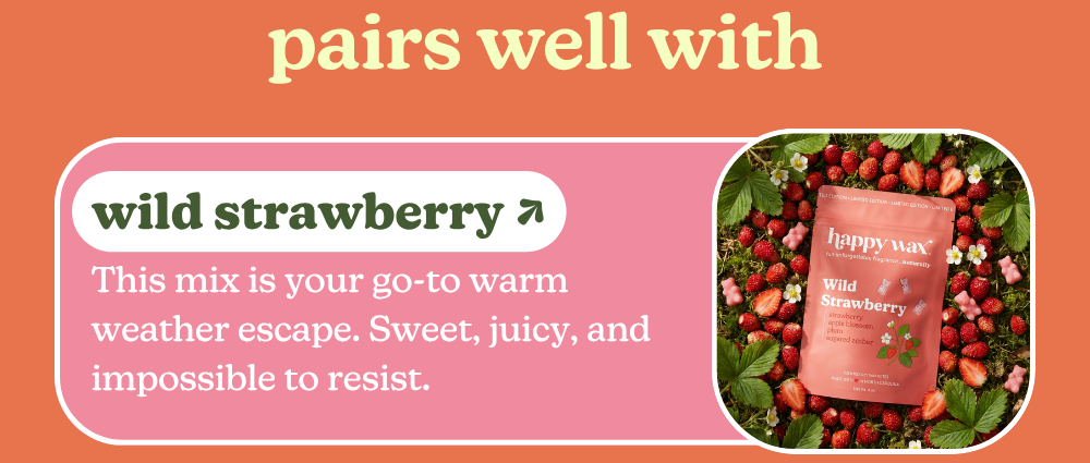 pairs well with: wild strawberry: This mix is your go-to warm weather escape. Sweet, juicy, and impossible to resist.
