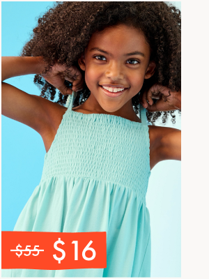 Sleeveless Smocked Tiered Dress | Seashells on Feather Blue