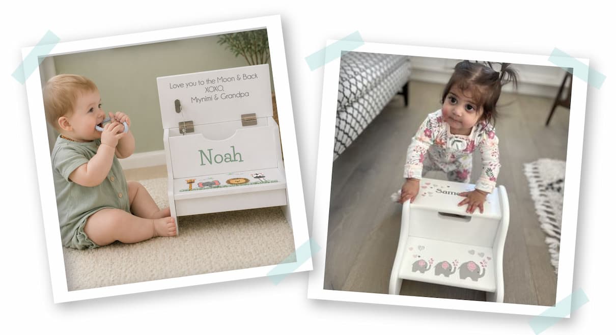 Step up to the gift of independance - personalized step stools