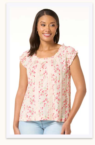 Shop Pink Floral Tank
