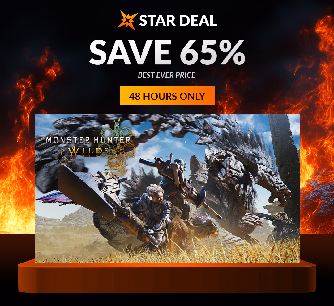 Star Deal: Red Hot Sale - Mosnter Hunter Wilds. Save 65% for the next 48 hours only!