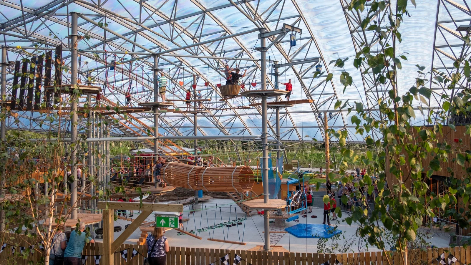 wide angle image of indoor activity area the Serendome