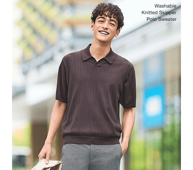 product5men0washable0knitted0skipper0polo0sweater