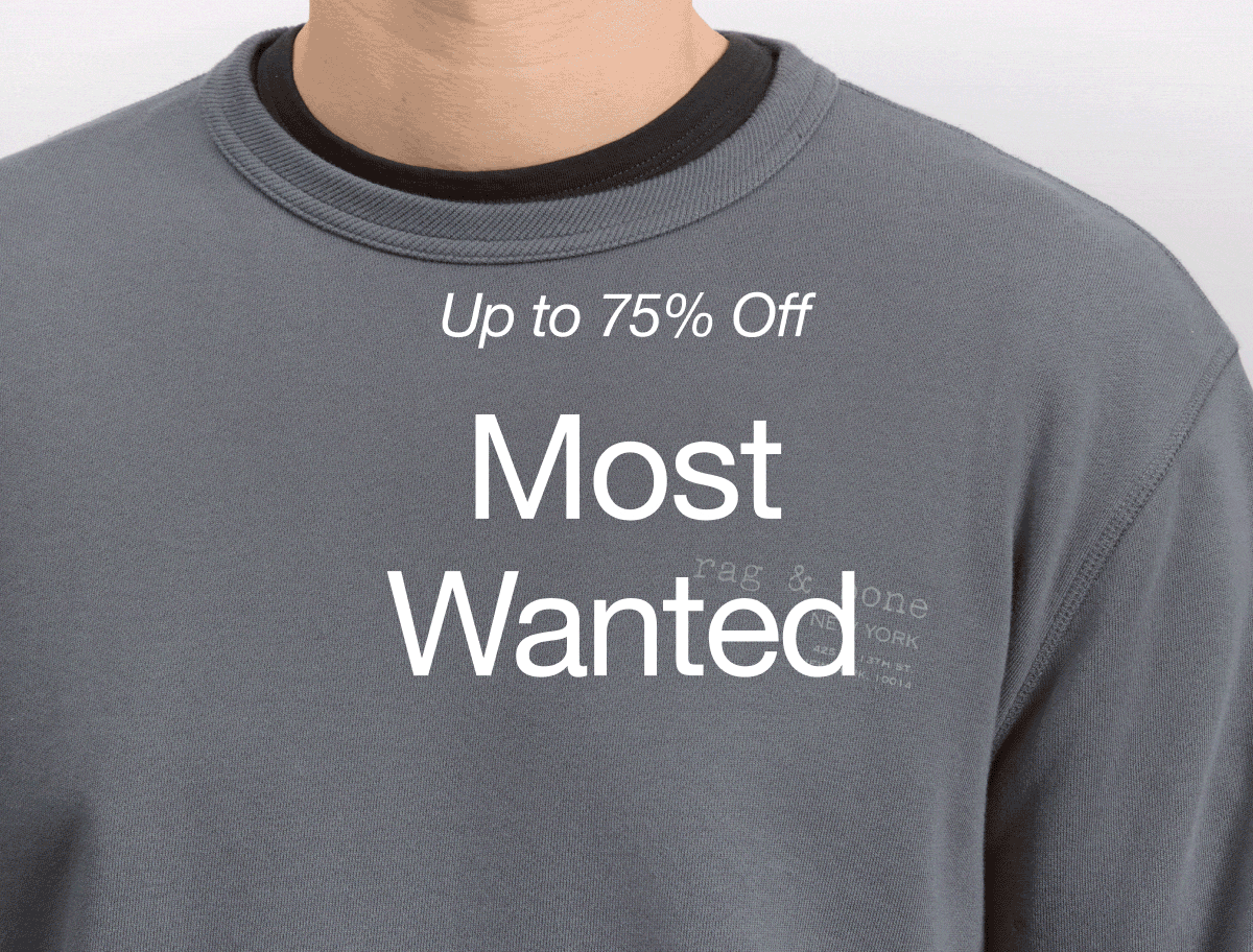 UP TO 75% OFF MOST WANTED