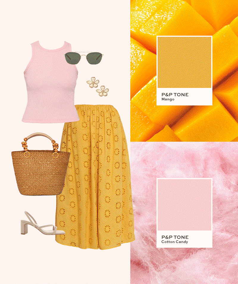 Shop summer shades - red, blue, yellow, and pink