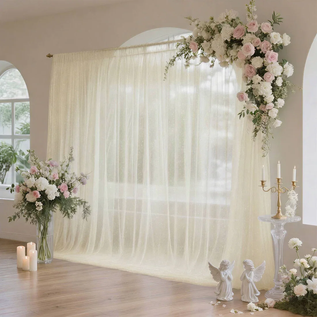 Ivory Arch Drape 10x10ft