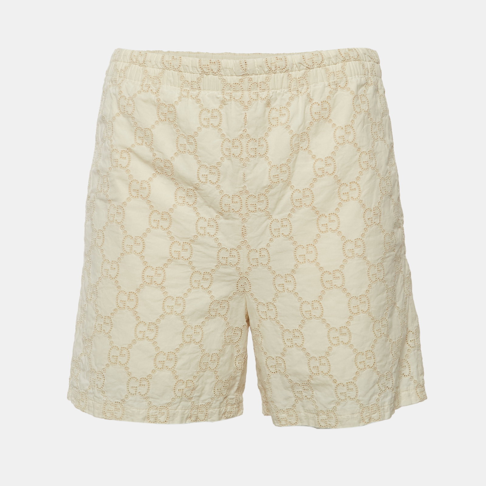 White Monogram Pattern Cotton 