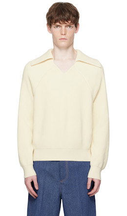 Off-White English Rib Sweater - Bottega Veneta