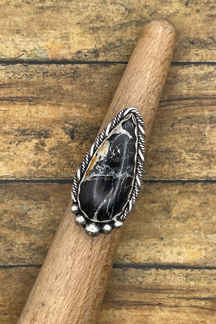 Angelina - White Buffalo Turquoise Ring