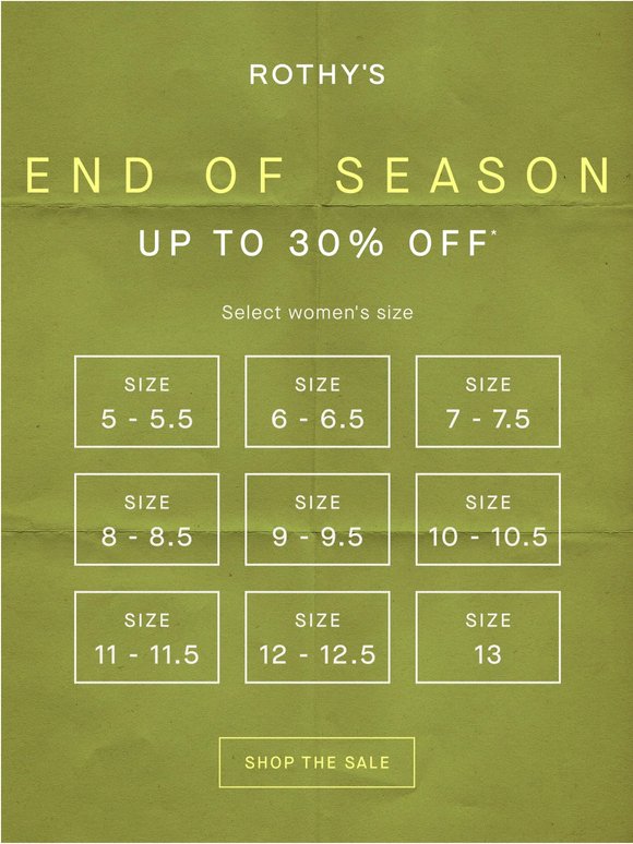 Your size. On sale. Easy now.