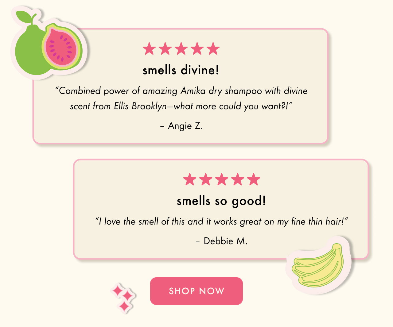5 star reviews for guava granita perk up dry shampoo