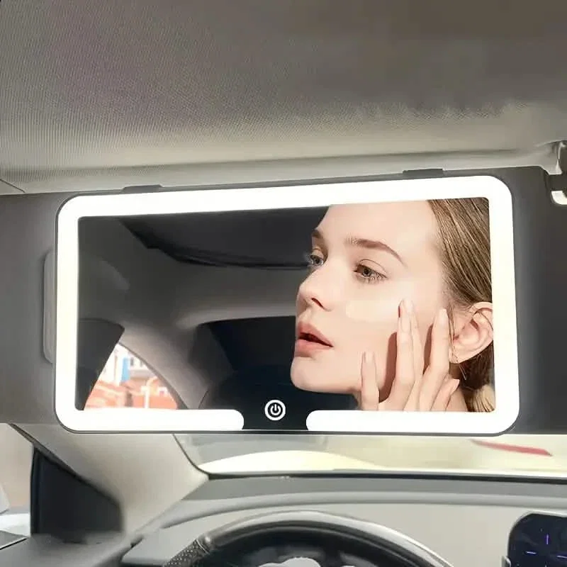 Image of Car Mirror Vanity with LED Lights