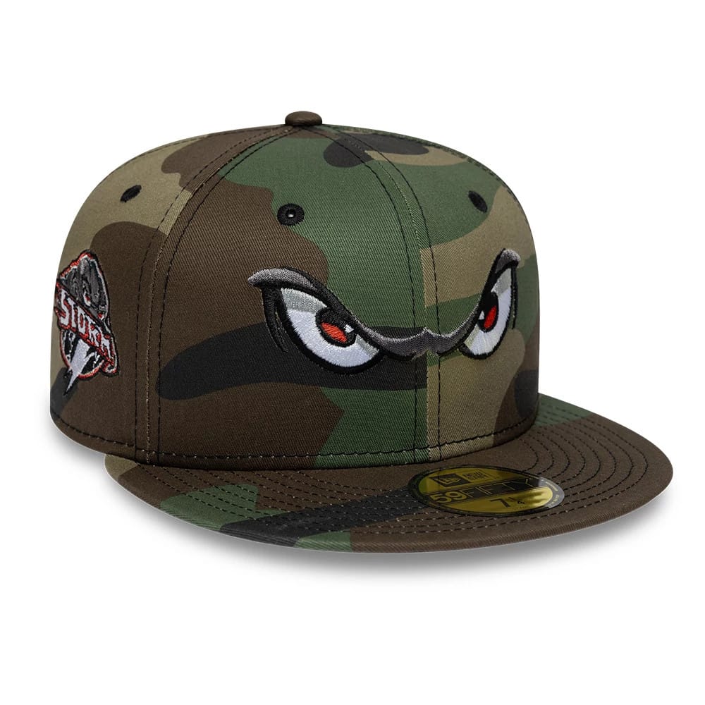 Image of Lake Elsinore Storm MiLB Pinwheel Green 59FIFTY Fitted Cap