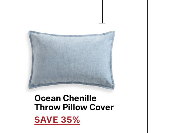Ocean Chenille Throw Pillow Cover | SAVE 35% >>
