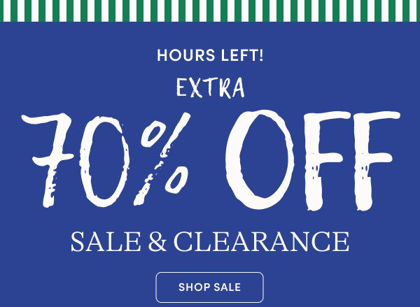 extra 70% off sale & clearance