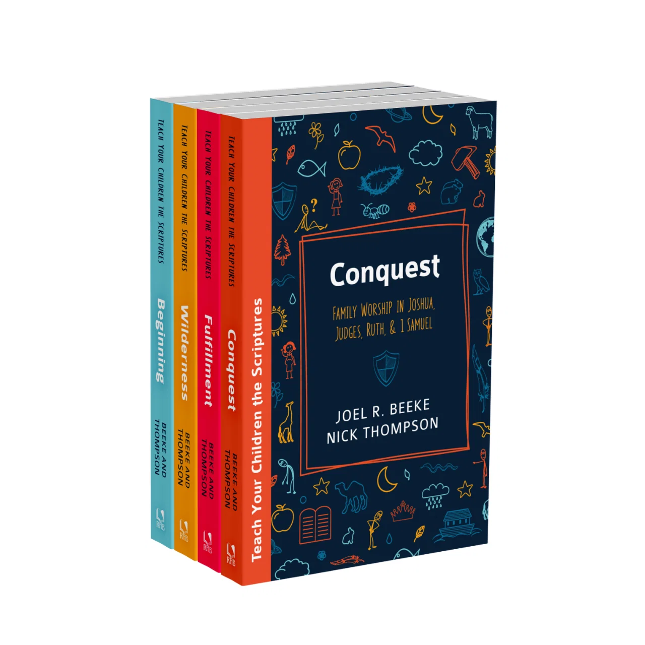 Image of Family Worship Bundle: Beginning, Wilderness, Fulfillment, and Conquest (Beeke and Thompson)