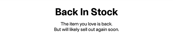 Back in Stock