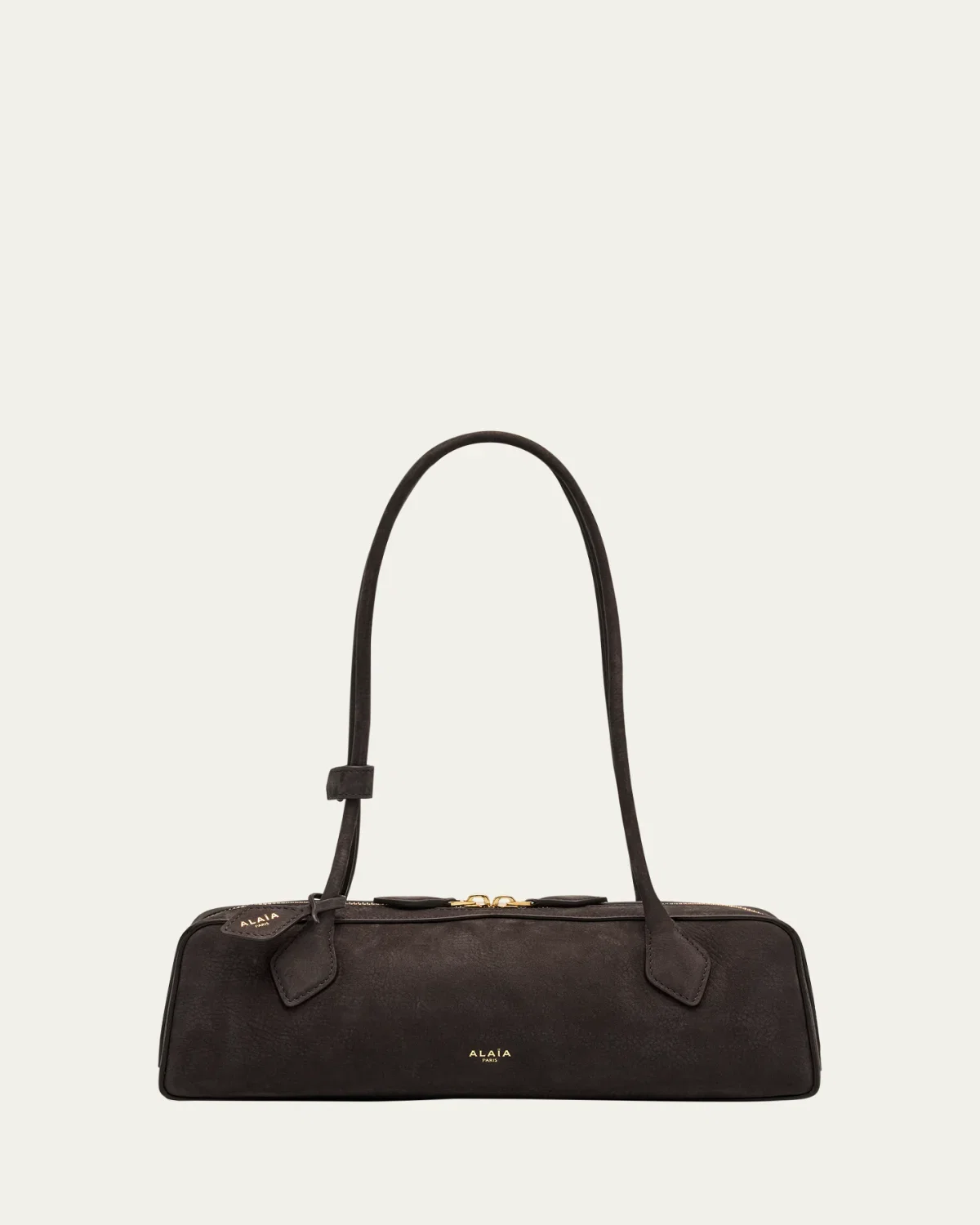 Le Teckel Medium Suede Shoulder Bag