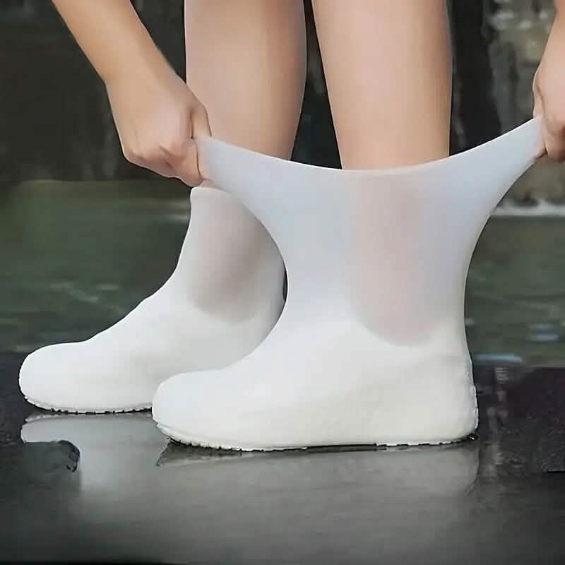 Image of 3-Pairs: Outdoor Latex Rain Boots Waterproof Shoe Cover