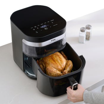 T-fal Dual Window Infrared Air Fryer 7.3-Quart, Dual Heating