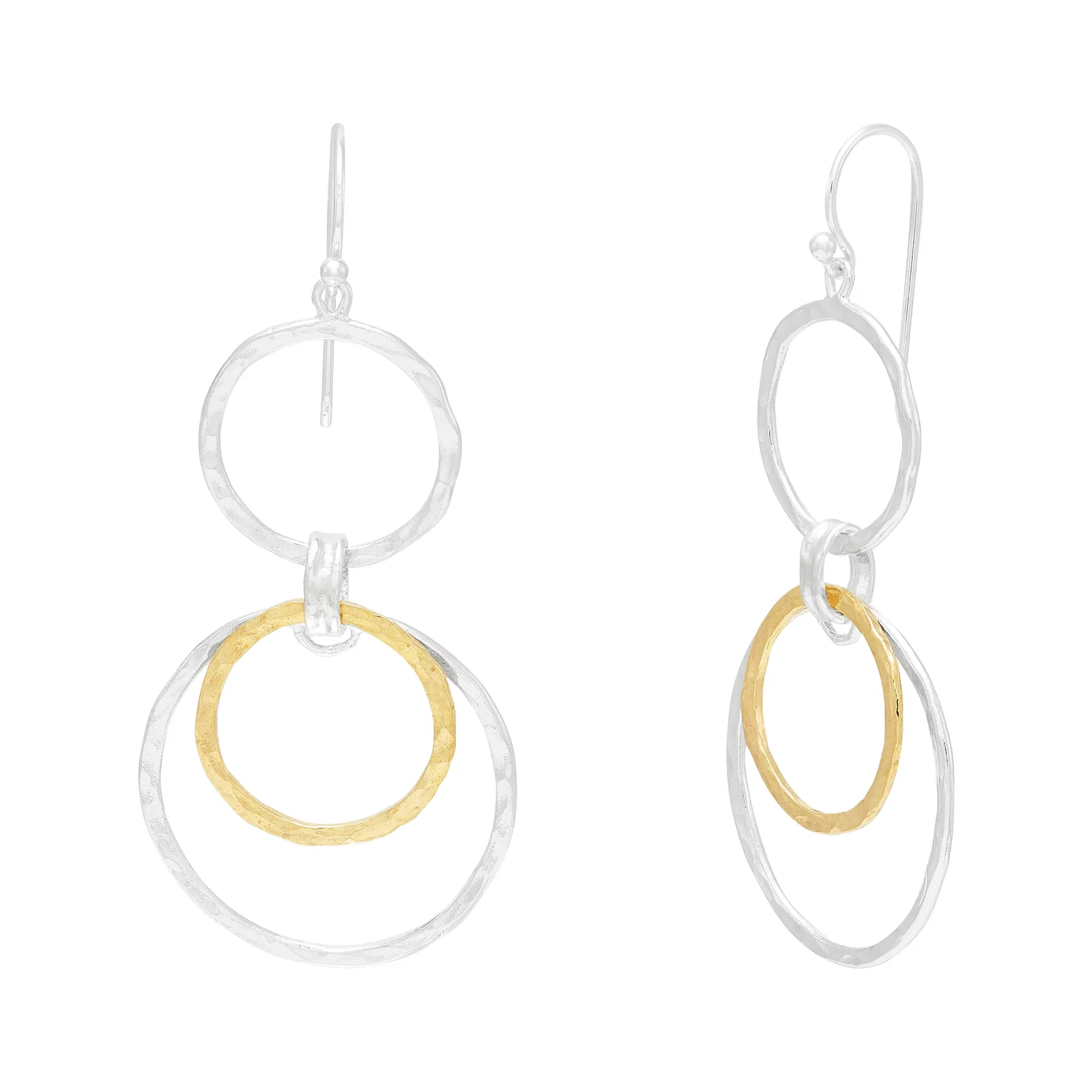 Honey Trickle Drop Earrings, Two-Tone