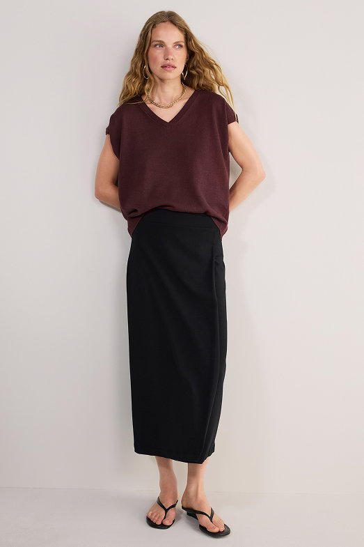 Kayla Jersey Skirt - Black