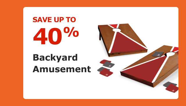 Save up to 40% on Backyard Amusement.