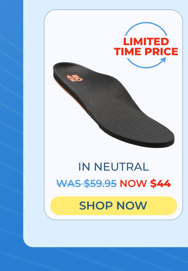 ABEO 3D3 Orthotics Total Support Orthotic in Neutral