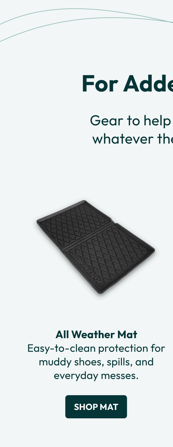 All Weather Mat Easy-to-clean protection for muddy shoes, spills, and everyday messes. | Shop Mat