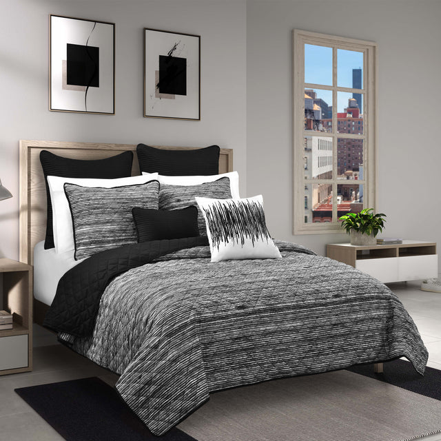 Dalton Black 3 Quilt Set