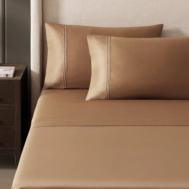 Pure Parima Triple Luxe Sateen Sheet Set Caramel
