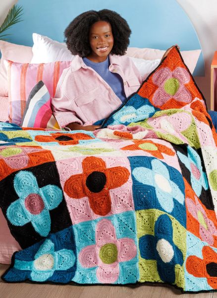 Free Floral Flux Crochet Quilt Pattern