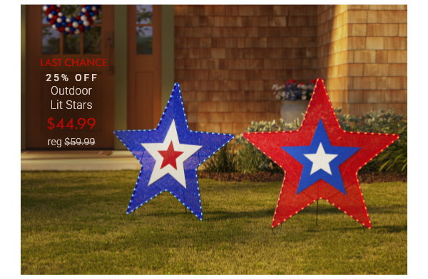 25% OFF Outdoor Lit Stars