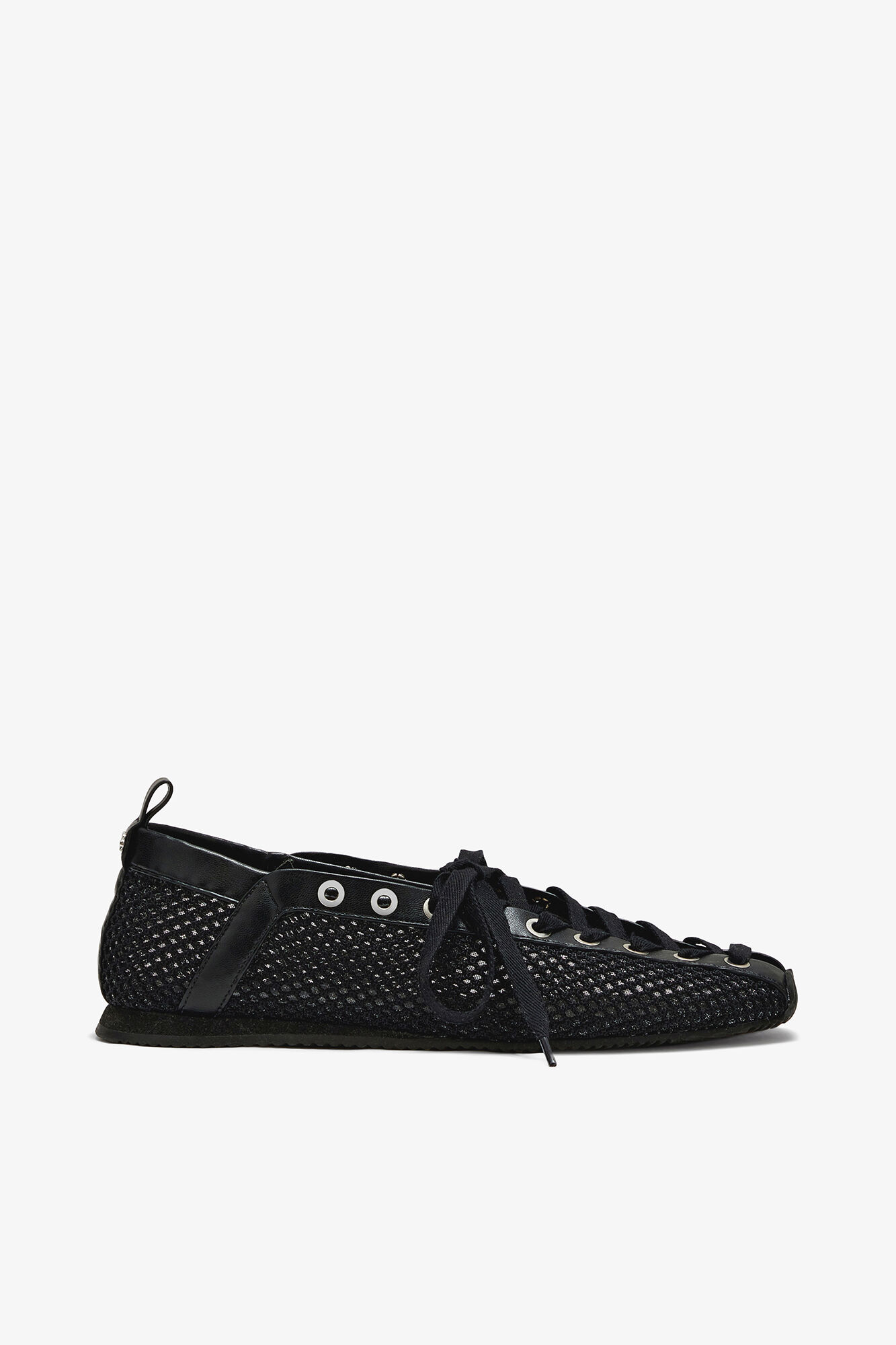 Sporty Ballerina in Black Mesh