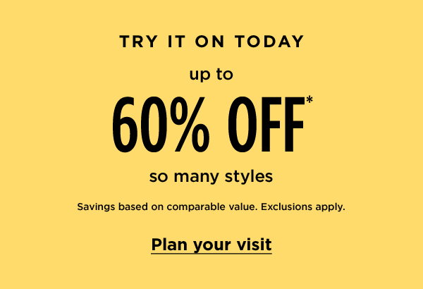 60% off so many styles