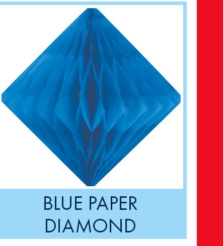Blue Diamond Paper Honeycomb 15cm