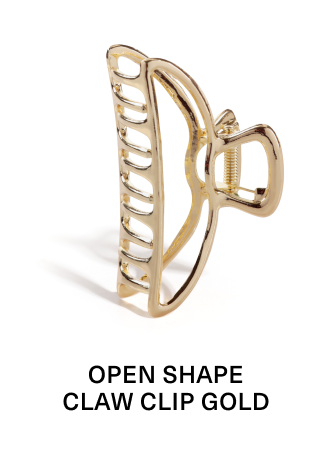 Open Shape Claw Clip Gold