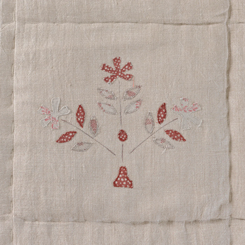 Susie Watson Designs Table Rose Freja Rustic Linen Quilt