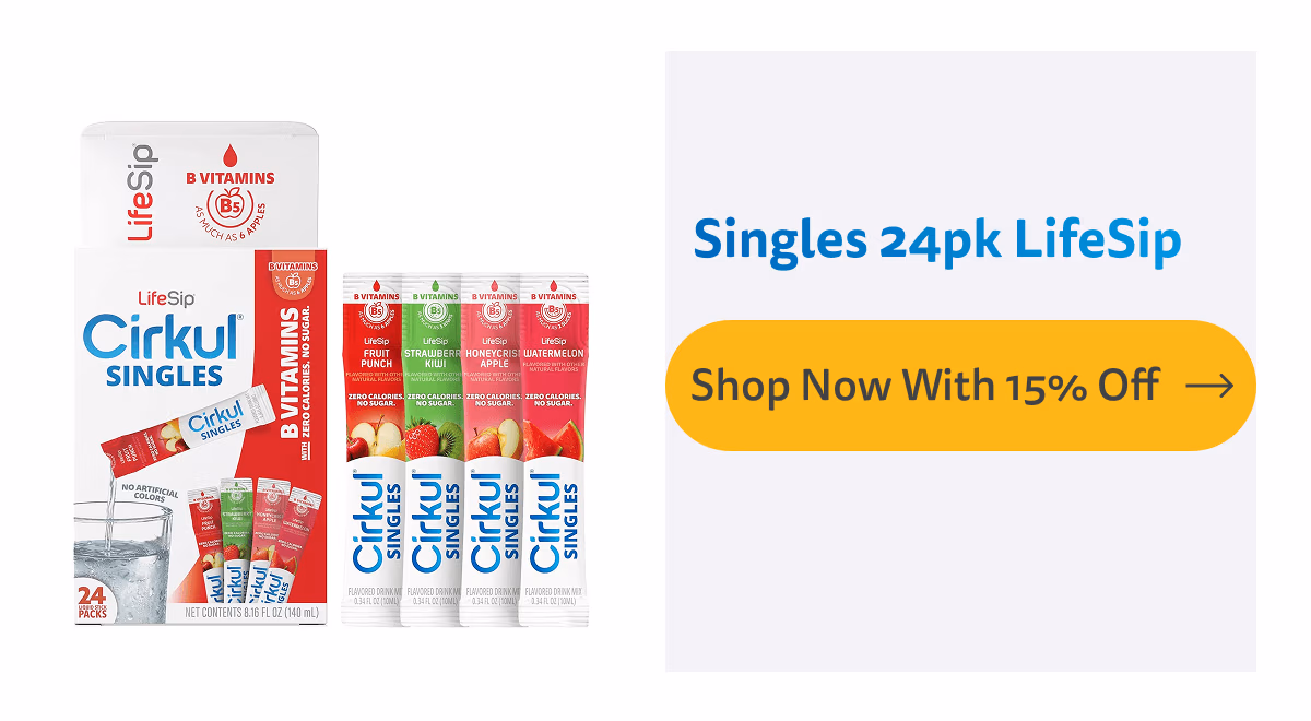 Shop Now With 15% Off (Singles 24pk LifeSip) - Cirkul