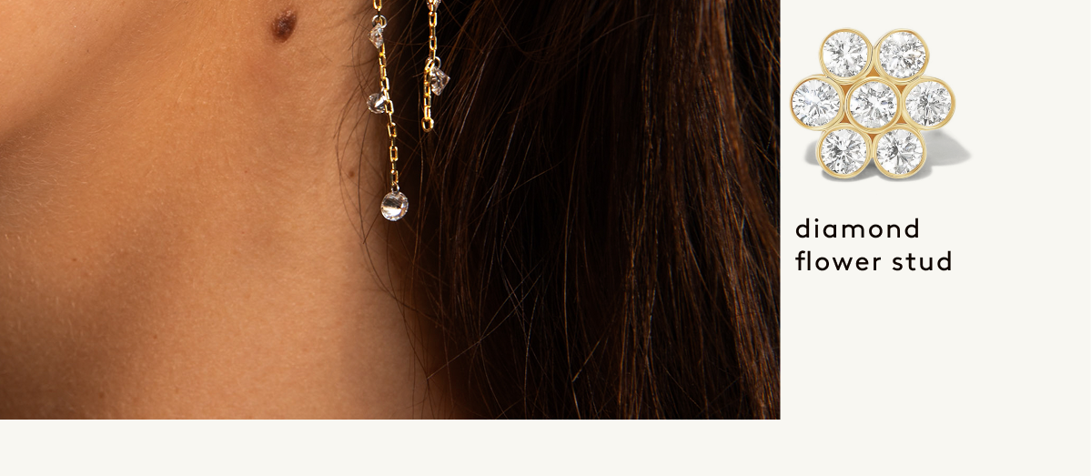 Diamond Flower Stud