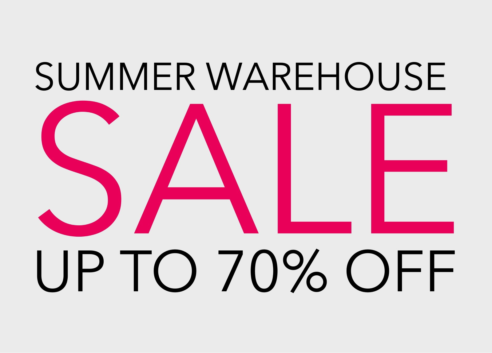 summer warehouse sale imagery 