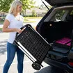 Folding Hand Truck Dolly Utility Luggage Cart Shopping Trolley Collapsible Foldable 2 Baskets for Moving Grocery Office Tennis Ball Camping 4 Wheels